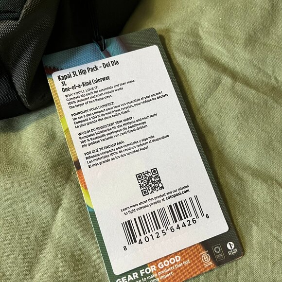 NWT! Cotopaxi Kapai 3L Hip Pack - Del Dia, Darker Colors - Picture 2 of 8